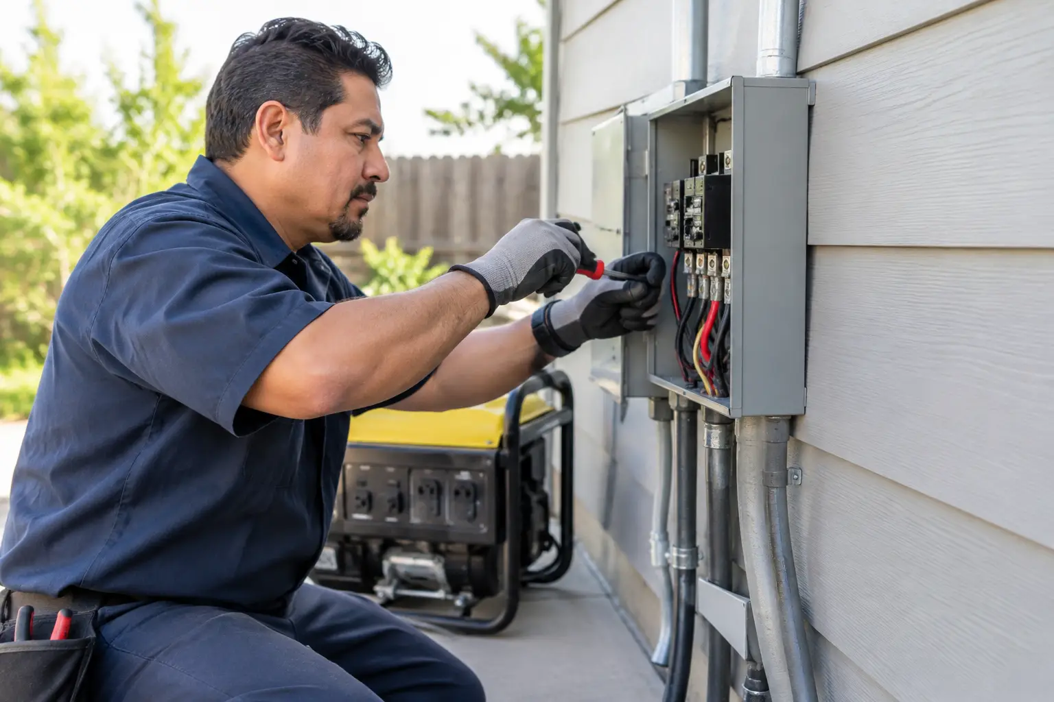 Portable Generator Transfer Switch Installation